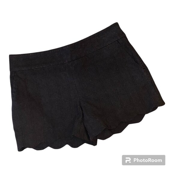 LOFT Riviera Shorts in Scalloped Linen Cotton Size 0 Preppy Classic - Picture 2 of 12